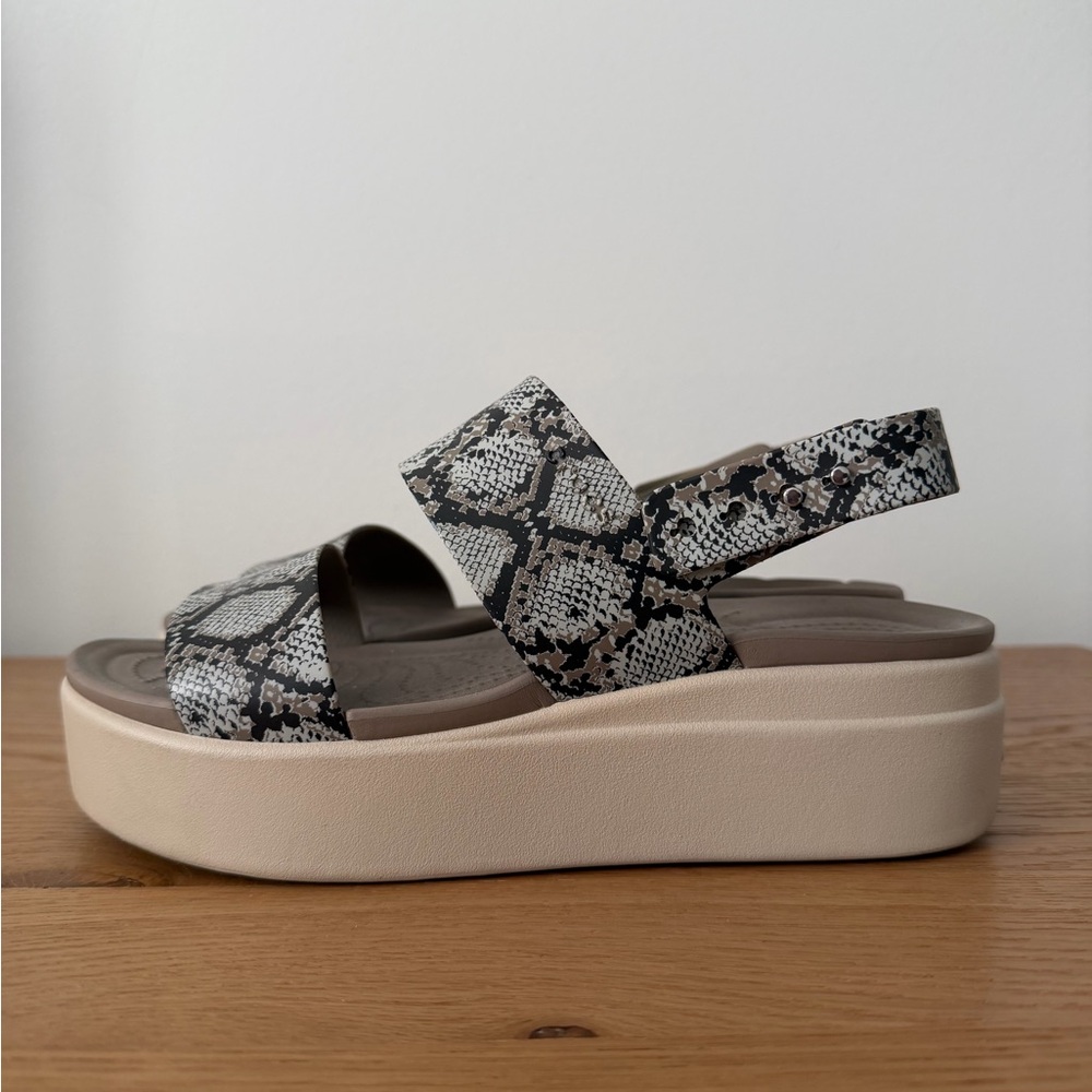 Snakeprint Platform Sandals